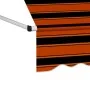 Retractable manual awning in orange and brown, 150 cm. by vidaXL, Awnings - Ref: Foro24-145835, Price: 70,82 €, Discount: %