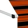 Retractable manual awning in orange and brown, 150 cm. by vidaXL, Awnings - Ref: Foro24-145835, Price: 70,82 €, Discount: %