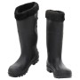 Botas de agua con calcetines extraíbles negro número 39 PVC