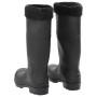 Botas de agua con calcetines extraíbles negro número 39 PVC