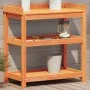 Mesa plantación con estantes madera pino marrón 82,5x45x86,5 cm de , Soportes para macetas - Ref: Foro24-844638, Precio: 82,0...