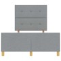 Estructura de cama con cabecera Gris claro 120 x 190 cm tela