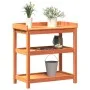 Mesa plantación con estantes madera pino marrón 82,5x45x86,5 cm de , Soportes para macetas - Ref: Foro24-844638, Precio: 82,0...