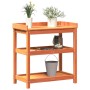 Mesa plantación con estantes madera pino marrón 82,5x45x86,5 cm de , Soportes para macetas - Ref: Foro24-844638, Precio: 82,8...