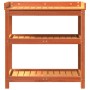 Plantation table with brown pine wood shelves 82.5x45x86.5 cm by , Pot stands - Ref: Foro24-844638, Price: 82,85 €, Discount: %