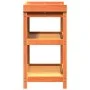 Plantation table with brown pine wood shelves 82.5x45x86.5 cm by , Pot stands - Ref: Foro24-844638, Price: 82,05 €, Discount: %