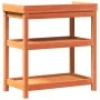 Mesa plantación con estantes madera pino marrón 82,5x45x86,5 cm de , Soportes para macetas - Ref: Foro24-844638, Precio: 82,0...