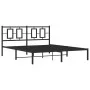 Estructura de cama con cabecero metal negro 150x200 cm de , Camas y somieres - Ref: Foro24-374243, Precio: 109,52 €, Descuent...