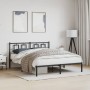 Estructura de cama con cabecero metal negro 150x200 cm de , Camas y somieres - Ref: Foro24-374243, Precio: 111,08 €