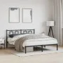 Estructura de cama con cabecero metal negro 150x200 cm de , Camas y somieres - Ref: Foro24-374243, Precio: 109,52 €, Descuent...