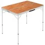 Folding camping table with 2 brown aluminum benches by vidaXL, camping furniture - Ref: Foro24-48182, Price: 100,37 €, Discou...