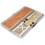Mesa de camping plegable con 2 bancos aluminio marrón de vidaXL, Mobiliario de camping - Ref: Foro24-48182, Precio: 96,32 €, ...