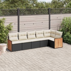 6-piece garden sofa set and black synthetic rattan cushions by , Garden sets - Ref: Foro24-3260068, Price: 383,53 €, Discount: %