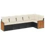6-teilige Gartensofagarnitur und schwarze synthetische Rattankissen von , Gartensets - Ref: Foro24-3260068, Preis: 384,74 €, ...