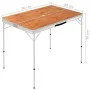 Folding camping table with 2 brown aluminum benches by vidaXL, camping furniture - Ref: Foro24-48182, Price: 100,37 €, Discou...