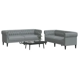 2-teilige Sofagarnitur aus hellgrauem Stoff von , Sofas - Ref: Foro24-3209200, Preis: 524,80 €, Rabatt: %