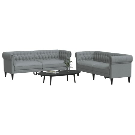 Juego de sofás 2 piezas tela gris claro de , Sofás - Ref: Foro24-3209200, Precio: 567,80 €