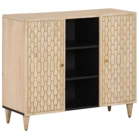 Solid mango wood auxiliary cabinet 90x33x75 cm by , Sideboards - Ref: Foro24-358276, Price: 150,38 €, Discount: %