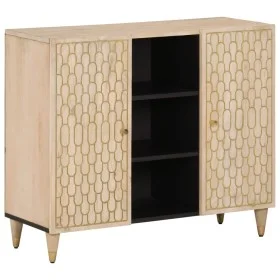 Solid mango wood auxiliary cabinet 90x33x75 cm by , Sideboards - Ref: Foro24-358276, Price: 147,92 €, Discount: %