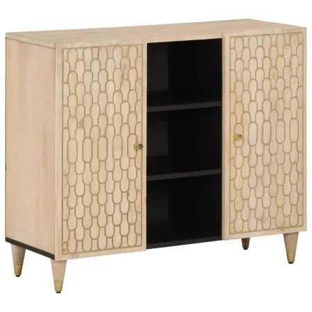 Solid mango wood auxiliary cabinet 90x33x75 cm by , Sideboards - Ref: Foro24-358276, Price: 147,89 €, Discount: %