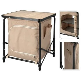 Redcliffs Camping table with beige cabinet 48x48x53.5 cm by , camping furniture - Ref: Foro24-447567, Price: 58,33 €, Discoun...