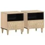 Nachttische 2 Stück aus massivem Mangoholz 40x33x46 cm von , Nachttische - Ref: Foro24-358255, Preis: 74,86 €, Rabatt: %
