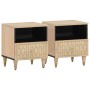Nachttische 2 Stück aus massivem Mangoholz 40x33x46 cm von , Nachttische - Ref: Foro24-358255, Preis: 75,71 €, Rabatt: %