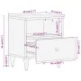 Mesitas de noche 2 uds madera maciza de mango 40x33x46 cm de , Mesitas de noche - Ref: Foro24-358255, Precio: 75,71 €, Descue...