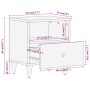 Nachttische 2 Stück aus massivem Mangoholz 40x33x46 cm von , Nachttische - Ref: Foro24-358255, Preis: 75,71 €, Rabatt: %