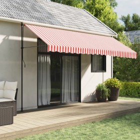 Tela de repuesto de toldo rayas rojas y blancas 4,5x3 m de , Toldos - Ref: Foro24-367718, Precio: 67,13 €, Descuento: %