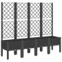 Planter with black PP trellis 160x40x142 cm by , Pots and planters - Ref: Foro24-367933, Price: 150,66 €, Discount: %