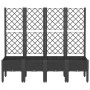 Planter with black PP trellis 160x40x142 cm by , Pots and planters - Ref: Foro24-367933, Price: 150,66 €, Discount: %
