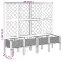 Planter with black PP trellis 160x40x142 cm by , Pots and planters - Ref: Foro24-367933, Price: 150,66 €, Discount: %