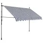 Manuell einfahrbare Markise mit blauer und weißer LED 300 cm von vidaXL, Markisen - Ref: Foro24-145845, Preis: 93,39 €, Rabat...