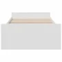 White engineered wood bed with drawers 75x190 cm by , Beds and slatted bases - Ref: Foro24-3280349, Price: 113,46 €, Discount: %