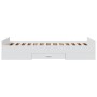 Weißes Holzwerkstoffbett mit Schubladen 75x190 cm von , Betten und Lattenroste - Ref: Foro24-3280349, Preis: 114,61 €, Rabatt: %
