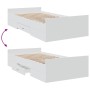 Weißes Holzwerkstoffbett mit Schubladen 75x190 cm von , Betten und Lattenroste - Ref: Foro24-3280349, Preis: 114,61 €, Rabatt: %