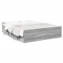 Sonoma gray engineered wood bed with drawers 150x200 cm by , Beds and slatted bases - Ref: Foro24-3280291, Price: 148,08 €, D...