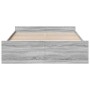 Sonoma gray engineered wood bed with drawers 150x200 cm by , Beds and slatted bases - Ref: Foro24-3280291, Price: 149,87 €, D...