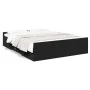 Black engineered wood bed frame with drawers 150x200 cm by , Beds and slatted bases - Ref: Foro24-3280287, Price: 151,04 €, D...