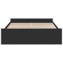Estructura cama con cajones madera ingeniería negra 150x200 cm de , Camas y somieres - Ref: Foro24-3280287, Precio: 152,90 €,...