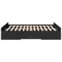 Black engineered wood bed frame with drawers 150x200 cm by , Beds and slatted bases - Ref: Foro24-3280287, Price: 151,04 €, D...