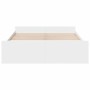 Cama con cajones madera de ingeniería blanco 140x200 cm de , Camas y somieres - Ref: Foro24-3280293, Precio: 164,02 €, Descue...