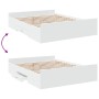 Cama con cajones madera de ingeniería blanco 140x200 cm de , Camas y somieres - Ref: Foro24-3280293, Precio: 164,02 €, Descue...