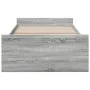Sonoma gray engineered wood bed with drawers 75x190 cm by , Beds and slatted bases - Ref: Foro24-3280354, Price: 113,32 €, Di...