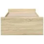 Cama con cajones madera ingeniería roble Sonoma 90x200 cm de , Camas y somieres - Ref: Foro24-3280337, Precio: 147,02 €, Desc...