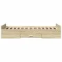Cama con cajones madera ingeniería roble Sonoma 90x200 cm de , Camas y somieres - Ref: Foro24-3280337, Precio: 147,02 €, Desc...