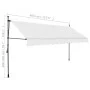 Manuelle einziehbare Markise mit cremefarbener LED 400 cm von vidaXL, Markisen - Ref: Foro24-145875, Preis: 105,06 €, Rabatt: %