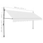Retractable manual awning with LED cream 400 cm by vidaXL, Awnings - Ref: Foro24-145875, Price: 91,28 €, Discount: %