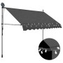 Manual retractable awning with LED anthracite gray 300 cm by vidaXL, Awnings - Ref: Foro24-145866, Price: 98,11 €, Discount: %